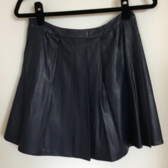 Nordstrom Dresses & Skirts - Blue pleated faux leather skirt